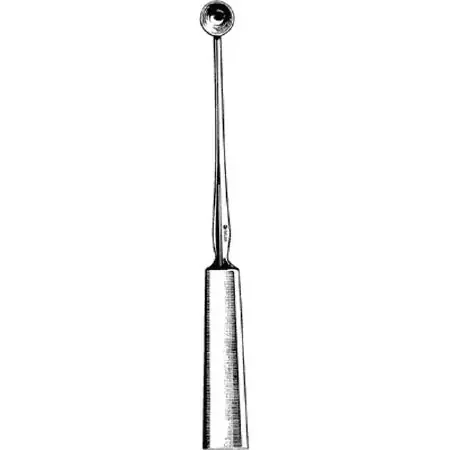 Sklar Sklar Chalazion Curette Meyhoefer 5 Inch Length Single-ended Solid Flat Handle Size 2, 2 mm Tip Straight Round Cup Tip – 65-3172
