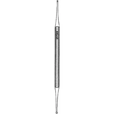 Sklar Sklar Excavator Curette 5-1/2 Inch Length Double-ended Solid Octagon Handle Size 58-1-3, 1.5 mm Tip / 2.5 mm Tip Straight Fenestrated Round Cup Tip – 97-0536