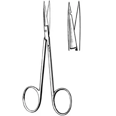 Sklar Sklar Suture Scissors Precision 4-1/2 Inch Length OR Grade Stainless Steel NonSterile Finger Ring Handle Curved Sharp/Sharp – 22-2825