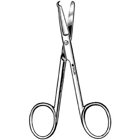 Sklar Sklar Suture Scissors Spencer 4-1/2 Inch Length OR Grade Stainless Steel NonSterile Finger Ring Handle Straight Blunt/Blunt – 22-2845