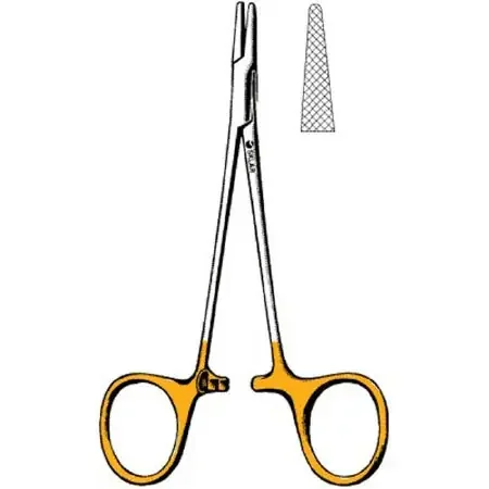 Sklar Sklar TC Needle Holder 5 Inch Straight Serrated Tip Finger Ring Handle – 21-8080
