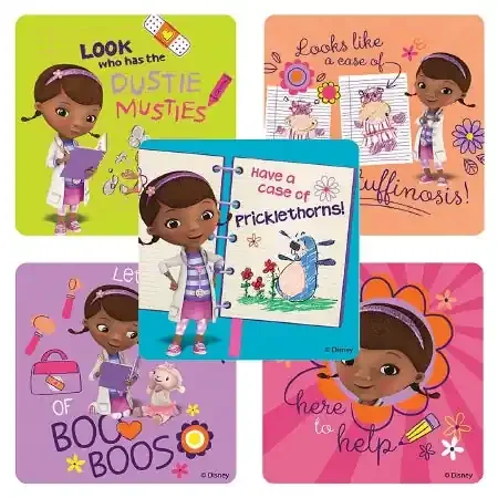 Smilemakers 100 Per Unit Disney Doc Mcstuffins Sticker 2.5 Inch – ST860B