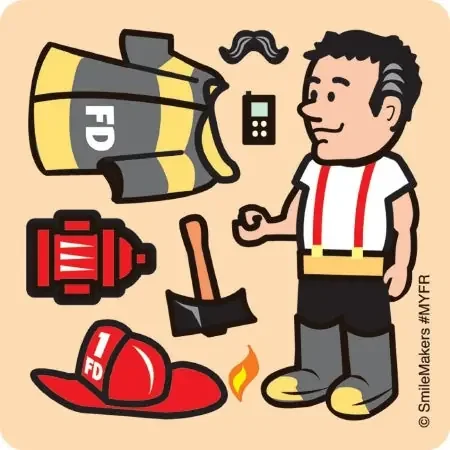 Smilemakers Make-Your-Own 100 Per Unit Fireman Sticker 2.5 Inch – MYFRB