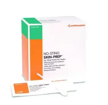 Smith & Nephew No-Sting Skin-Prep Skin Barrier Wipe Hexamethyldisiloxane, Acrylate Copolymer Hexamethyldisiloxane, Acrylate Copolymer Individual Packet 3 mL Sterile – 59420700