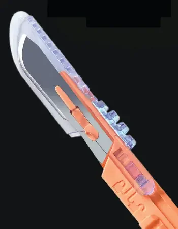 Southmedic Personna Plus Safety Scalpel Size 15 Polymer Coated Blade Plastic Handle Sterile Disposable – 73-0615