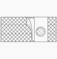 Special 6″ Right, White, Regular Elastic, Flat Panel Belt, Extra Large, 2-3/8″ Opening, Custom: 42″ Overall Length