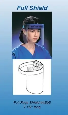 Splash Shield Splash Shield Face Shield One Size Fits Most Full Length Antifog Disposable NonSterile – 4505B