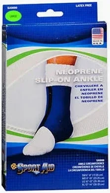 Sport Aid Neoprene Slip-on Ankle Brace, Large