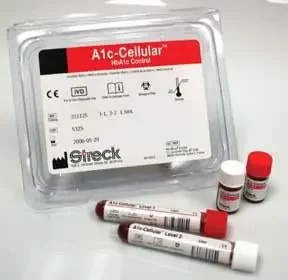 Streck Laboratories A1c-Cellular Diabetes Management Test Control Hemoglobin A1c (HbA1c) Level 1 / Level 2 6 X 2.0 mL – 211124