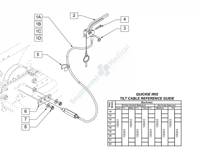 Sunrise Medical Cable Assembly – 108262
