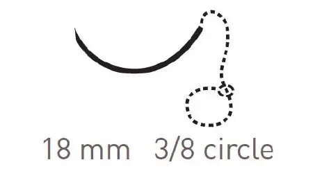 Surgical Specialties Quill Variable Loop Device, Monoderm Suture with Needle Absorbable Uncoated Undyed Suture Barbed Monofilament Polyglycolic Acid / PCL Size 2-0 20 cm Suture 1-Needle 18 mm Length 3/8 Circle Diamond Point Needle – VLM-2005