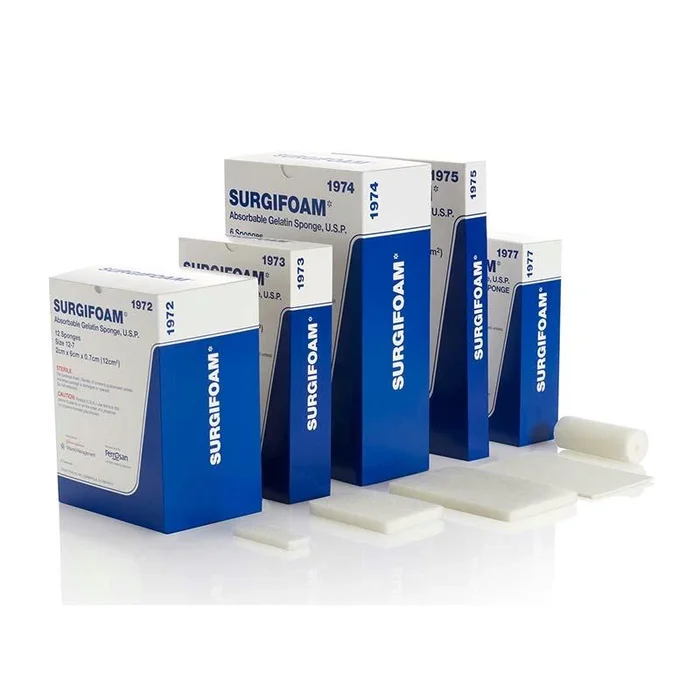 Surgifoam Absorbable Gelatin Sponge 8-1/2cm X 12cm X 10 Mm