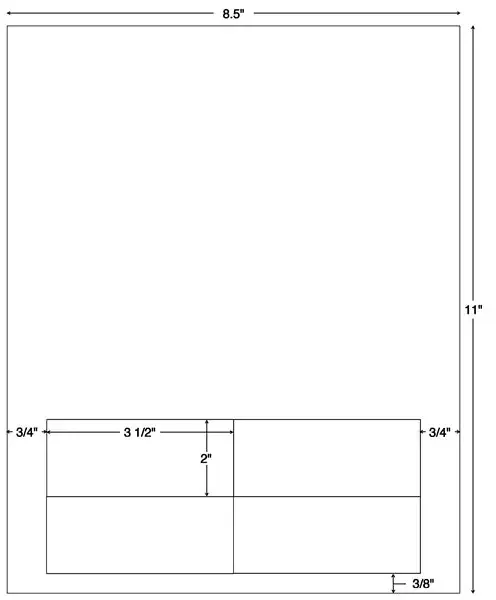Tabbies Integrated Label Forms – 3-1/2″W x 2″H, 1500 per Case – 59904