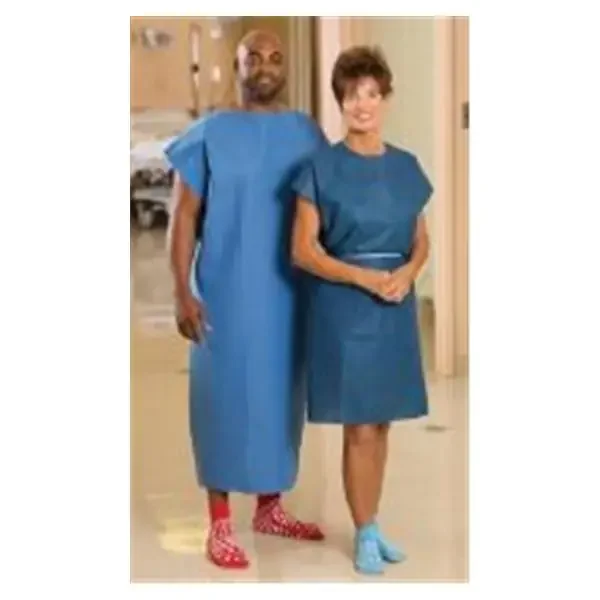 Techstyles Gown Patient Nonwoven Universal Unisex Dark Blue Adult 50/Ca – 45418-IVX