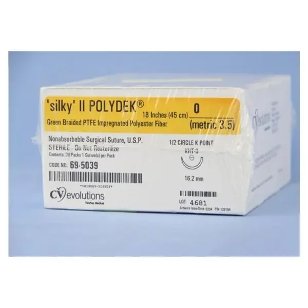 Teleflex Medical-CV Evolutions Suture 0 Polyester Kht-3 Polydek Green 18″ Braid 36/Bx – 69-5039