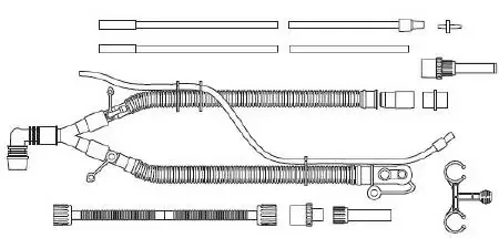 Teleflex Medical Ventilator Circuit Corrugated Tube 60 Inch Tube Dual Limb Pediatric – 780-21
