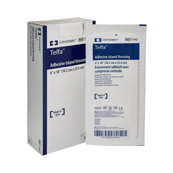 Telfa™ Adhesive Dressing, 4 x 10 Inch