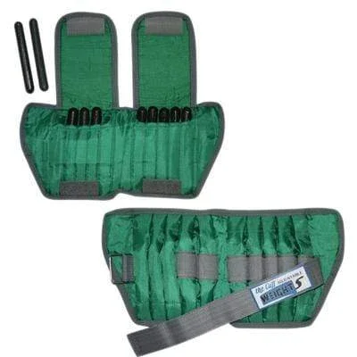 The Adjustable Cuff ankle weight – 5 lb – 10 x 0.5 lb inserts – Green – pair