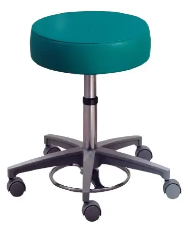 The Brewer Company Exam Stool Backrest Pneumatic Height Adjustment 5 Casters Black – 22500B