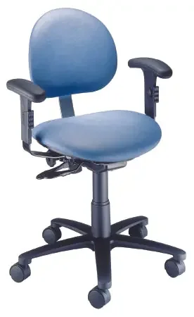 The Brewer Company Millennium Series Task Chair with Arms Pneumatic Height Adjustment 5 Dual-Wheel Nylon Casters Azure Blue – 21435BA-SR106