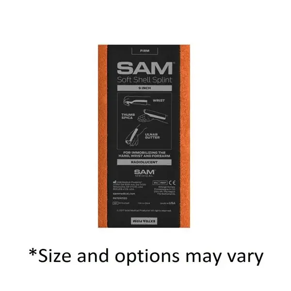 The Seaburg Co Splint Sam Soft Shell Assorted Set Limb Orange 4.25X12″ Each, 20 Ea/Ca – SS542-EN