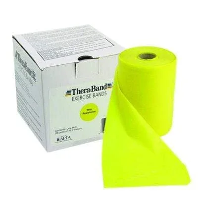 TheraBand exercise band – 50 yard roll – Yellow – thin