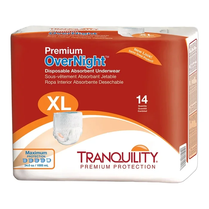 Tranquility® Premium OverNight™ Absorbent Underwear, Extra Large