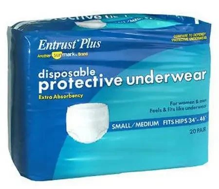 Tyco Healthcare Entrust Plus Adult Absorbent Underwear Pull On Small / Medium Disposable Heavy Absorbency – 3870300281
