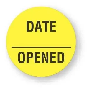 United Ad Label Pre-Printed / Write On Label Communication Fill In Date Opened Fluorescent Yellow 3/4 X 3/4 Inch – ULFP703