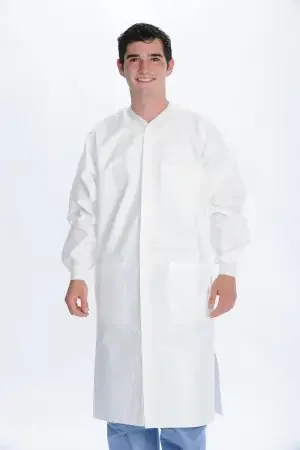 Valumax International Lab Coat Valumax Extra-Safe White X-Large Knee Length Limited Reuse – 3660WHXL-K