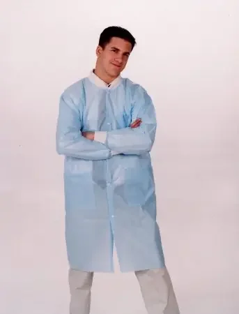 Valumax International Lab Coat Valumax Sky Blue Medium Knee Length Disposable – 3290SBM