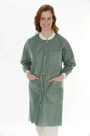 Valumax International Lab Jacket Valumax Extra-Safe Olive Green Medium Hip Length Limited Reuse – 3600OVM