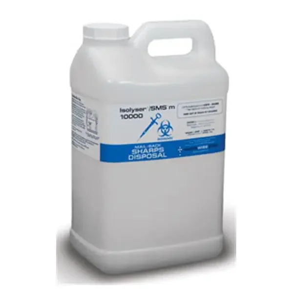 WCM Mailer System Sharps Isolyser/Sms 2.7Gal Plastic Blue/White Ea, 2 Ea/Ca – SMS10000M