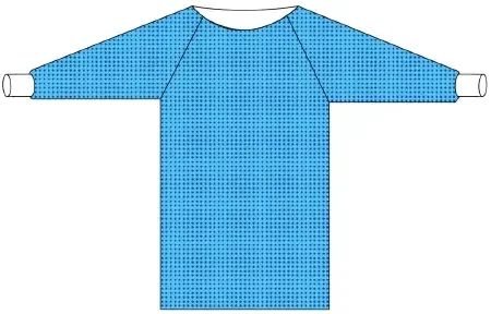 Welmed Breathable Poly Reinforced Surgical Gown with Towel X-Large / X-Long Unisex AAMI Level 3 Sterile Blue – 1231-140XL