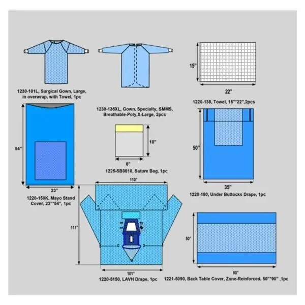 Welmed Inc Pack Lavh With Underbuttocks Drape/Towel Lf Sterile 6/Case – 1250-5150