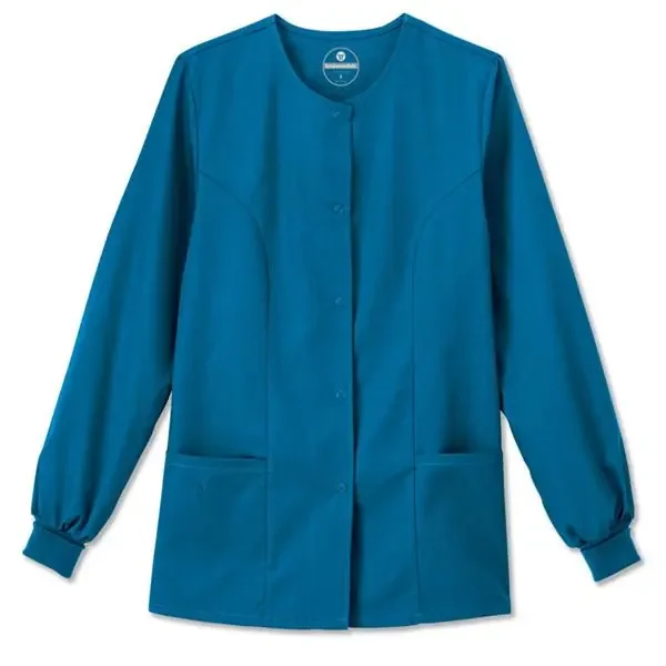 White Swan Uniform. Jacket Warm-Up Fundamentals Womens Caribbean Blue 4X Large Ea – 14740-0804XL