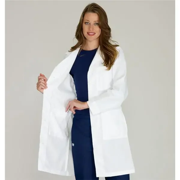 White Swan Uniform. Lab Coat 80% Polyester / 20% Cotton Meta Fundamentals Womens White Sz 6 37 In Ea – 1964-011-6