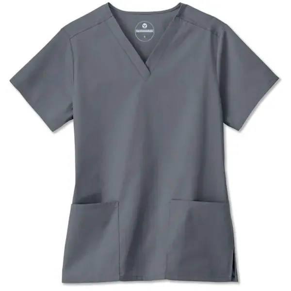 White Swan Uniform. Shirt Scrub Fundamentals 14700 Womens Small Pewter Ea – 147001054-S