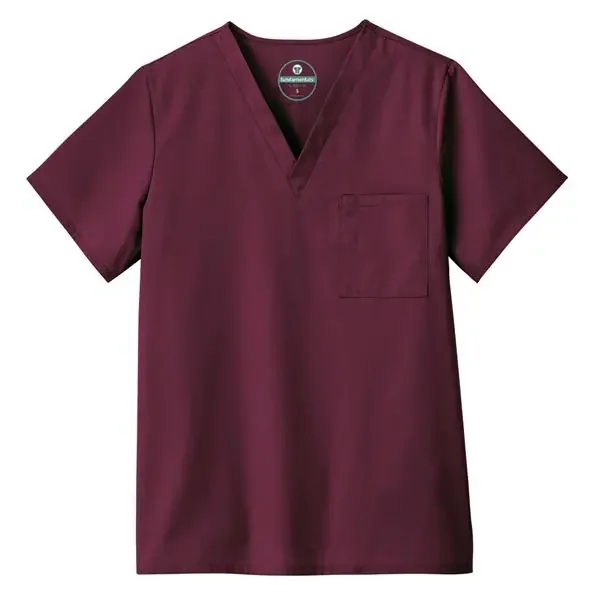 White Swan Uniform. Shirt Scrub Unisex X-Small Wine Ea – 14900-038-XS