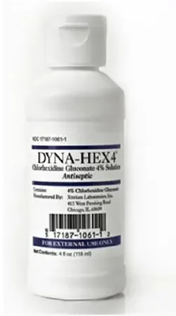 Xttrium Laboratories Dyna-Hex Surgical Scrub 8 oz. Bottle 4% CHG (Chlorhexidine Gluconate) – 1061DYN08