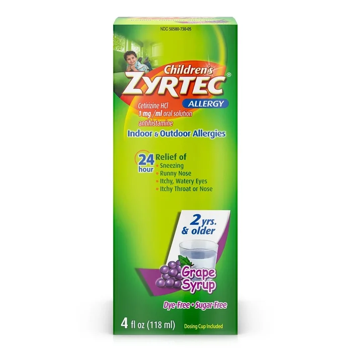 Zyrtec Children’s 24 Hour Allergy Syrup, Grape